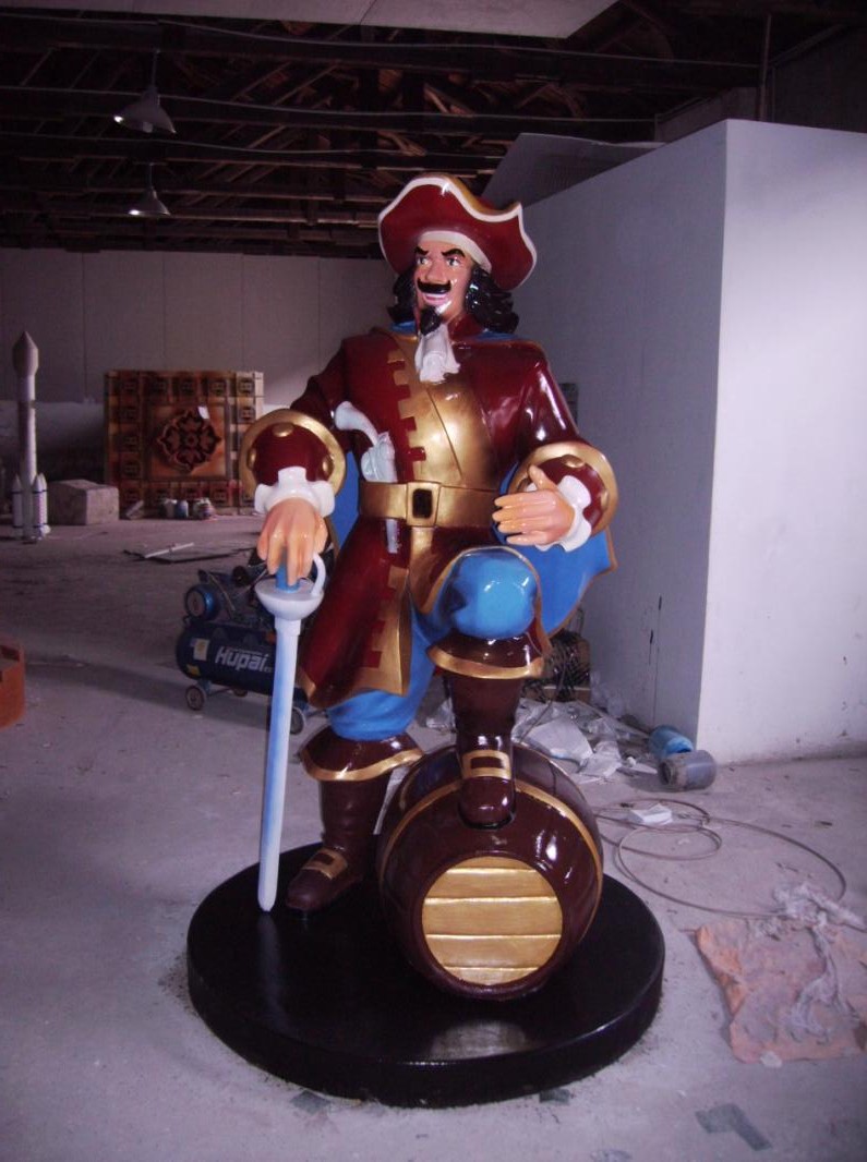 海盗人物玻璃钢雕塑